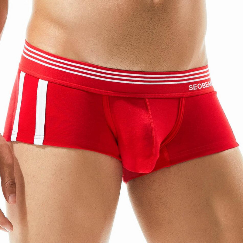 Ανδρικά εσώρουχα μάρκας SEOBEAN μπόξερ Σορτς Βαμβακερά αναπνέοντα σώβρακα Άνετα σέξι κιλότα Boxer για άντρες