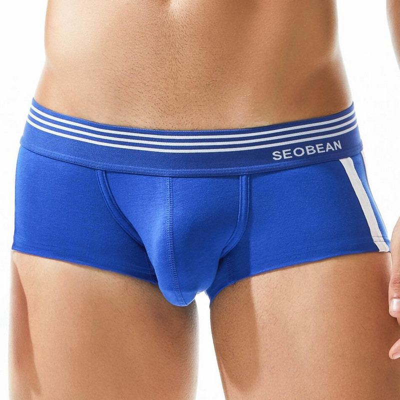 Ανδρικά εσώρουχα μάρκας SEOBEAN μπόξερ Σορτς Βαμβακερά αναπνέοντα σώβρακα Άνετα σέξι κιλότα Boxer για άντρες