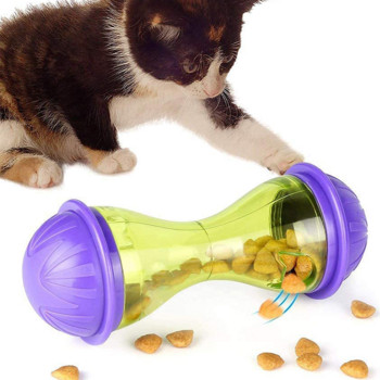 Ποτήρι τροφής για ποντίκια για γάτες Μπάλα παιχνιδιών τροφών για γάτες Διαδραστικός τροφοδότης τροφής για γάτες Διαρροή Τροφή Ενδιαφέρουσα Πλαστική τροφή για γάτες Παιχνίδι κέρασμα