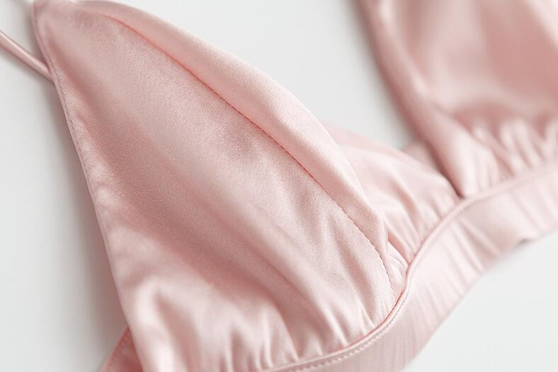 Naiste 88% ehtsast siidist 12% spandaxi mittepadjast igapäevane mugav juhtmevaba rinnahoidja, Bralette 2027