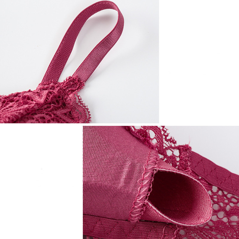 Γυναικείο Δαντελένιο Σετ Σουτιέν Σέξι Εσώρουχα Floral Δαντέλα Bralette Wire Free Brassiere Εσώρουχα Γυναικεία εσώρουχα χαμηλού ύψους Σλιπ Εσώρουχα