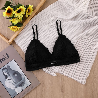 Set sutien pentru femei Lenjerie de corp din dantelă fără sudură Bralette pentru femei Lenjerie sexy Set sutien și slip cu decolteu adânc în V Lenjerie intimă fără spate