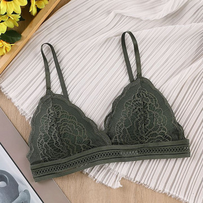 Set sutien pentru femei Lenjerie de corp din dantelă fără sudură Bralette pentru femei Lenjerie sexy Set sutien și slip cu decolteu adânc în V Lenjerie intimă fără spate