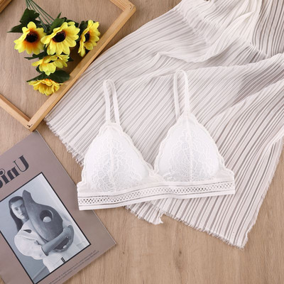 Set sutien pentru femei Lenjerie de corp din dantelă fără sudură Bralette pentru femei Lenjerie sexy Set sutien și slip cu decolteu adânc în V Lenjerie intimă fără spate
