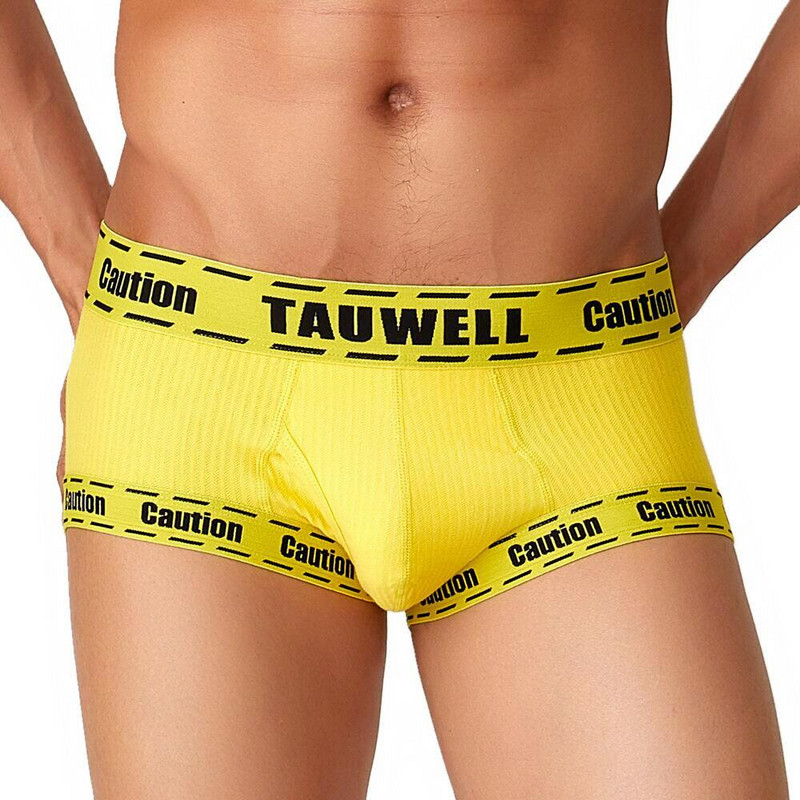 TAUWELL Boxeri din bumbac Lenjerie de corp pentru bărbați Chiloți sexy cu talie joasă Boxershorts Lenjerie pentru bărbați Slip boxer Nou sosiri