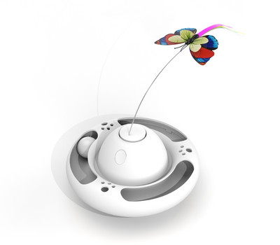 ATUBAN Cat Toys Tumbler Έξυπνο διαδραστικό ηλεκτρονικό παιχνίδι για γατάκια, πεταλούδα που κυματίζει, μπάλες κουδουνιού, γυμναστική σε εσωτερικούς χώρους για γάτα