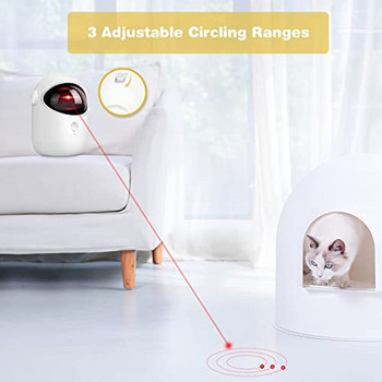 ATUBAN Αυτόματο παιχνίδι λέιζερ γάτας, Διαδραστικά παιχνίδια λέιζερ γάτας για εσωτερικούς χώρους, δείκτης λέιζερ γάτας 3 λειτουργιών με επαναφορτιζόμενη USB, αυτόματη ενεργοποίηση/απενεργοποίηση