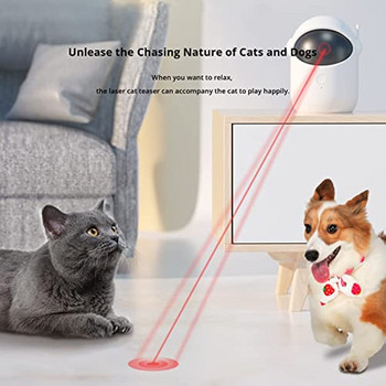 ATUBAN Αυτόματο παιχνίδι λέιζερ γάτας, Διαδραστικά παιχνίδια λέιζερ γάτας για εσωτερικούς χώρους, δείκτης λέιζερ γάτας 3 λειτουργιών με επαναφορτιζόμενη USB, αυτόματη ενεργοποίηση/απενεργοποίηση