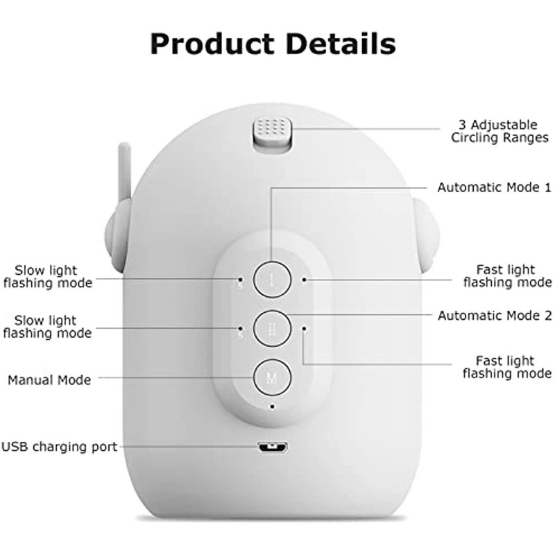 ATUBANi automaatne kassi lasermänguasi, interaktiivsed laserkassi mänguasjad siseruumides, kolme režiimiga kassi laserosuti USB-laetavaga, automaatne sisse-/väljalülitus