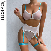 Lenjerie din dantelă Ellolace Ținute sexy pentru femeie Culoare contrastantă Lenjerie de corp fără sudură Jartiere erotice Truse de îngrijire a pielii scurte