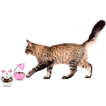 Διανομέας μπάλας τροφής για γάτες, μικρές μπάλες τροφής για γάτες Αργή τροφοδοσία ποντικών σε σχήμα ποτηριού Τροφή για γάτες Toy Cat Treat Παιχνίδι τροφοδοσίας παιχνιδιών για εκπαίδευση