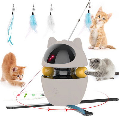 ATUBAN Cat Toys Interactive, Cat Light Toy и Cat Feather Toys 4 в 1, Recharge Cat Exercise Toys for Indoor Cats Automatic