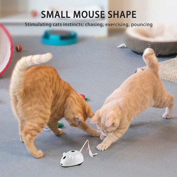Играчки за котки ATUBAN, интерактивни играчки за котки за домашни котки, самовъртяща се автоматично движеща се автоматична котешка светлинна играчка със светлина и пера
