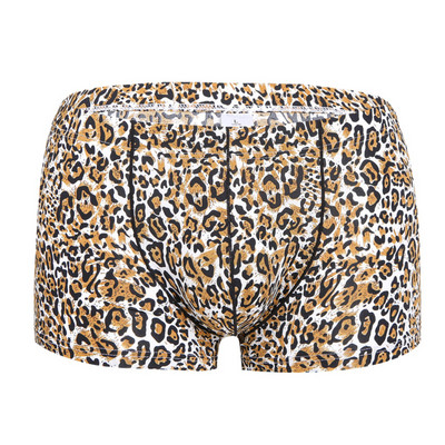 Ανδρικά σλιπ μπόξερ με εμπριμέ Ανδρικά σορτς μπόξερ με κυρτό σε σχήμα U Ανδρικό εσώρουχο Λεοπάρ Αντρικό σέξι εσώρουχο φλοράλ μπόξερ