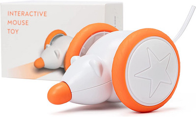 ATUBAN Διαδραστικά παιχνίδια γάτας για γάτες εσωτερικού χώρου, έξυπνα ηλεκτρικά παιχνίδια για γατάκια ποντίκια για γάτες, παιχνίδια γυμναστικής γάτας Real Mouse Sound, Επαναφορτιζόμενα