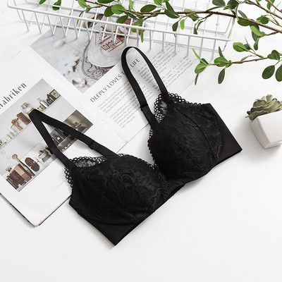 Căptușeală 100% mătase dud pentru femei cu țesătură exterioară din dantelă pentru fiecare zi Sutien fără fir confortabil Bralette TG114