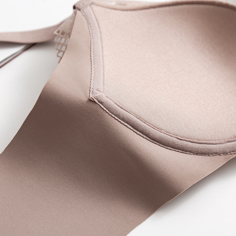 Căptușeală 100% mătase dud pentru femei cu țesătură exterioară din dantelă pentru fiecare zi Sutien fără fir confortabil Bralette TG114