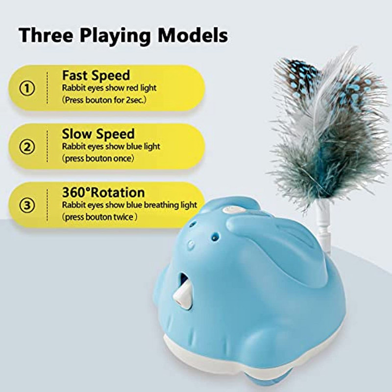 Mačja laserska igračka, automatsko svjetlo i igračka s mačjim perjem 2 u 1 Interaktivna mačka za kućne mačiće, Zamjena za perje, USB punjiva