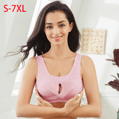Plus Size S-7XL Sutien fără fir fără cusături Lenjerie de corp Sexy fără sârmă Crop Top Lenjerie Respirabilă Push Up Femei Bralette cu tampoane