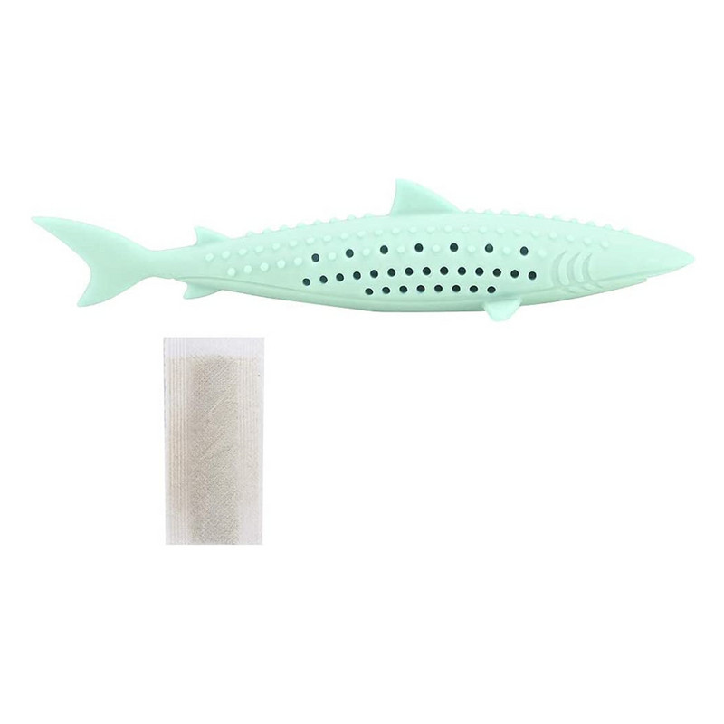 ATUVAB kassihambahari kassinahast mänguasi, silikoon, kergesti puhastatav pehme, vastupidav kassimänguasi, hammustusekindel kala kuju hammaste puhastamiseks