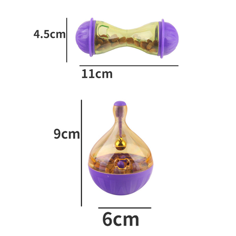 Kassitoidu söötjad Pall Interaktiivne Lõbus kauss Lemmikloomamänguasjad Tumbler Kassipoeg raputab lekkiv pall Kassitarvikud Kodukoeratoodetele