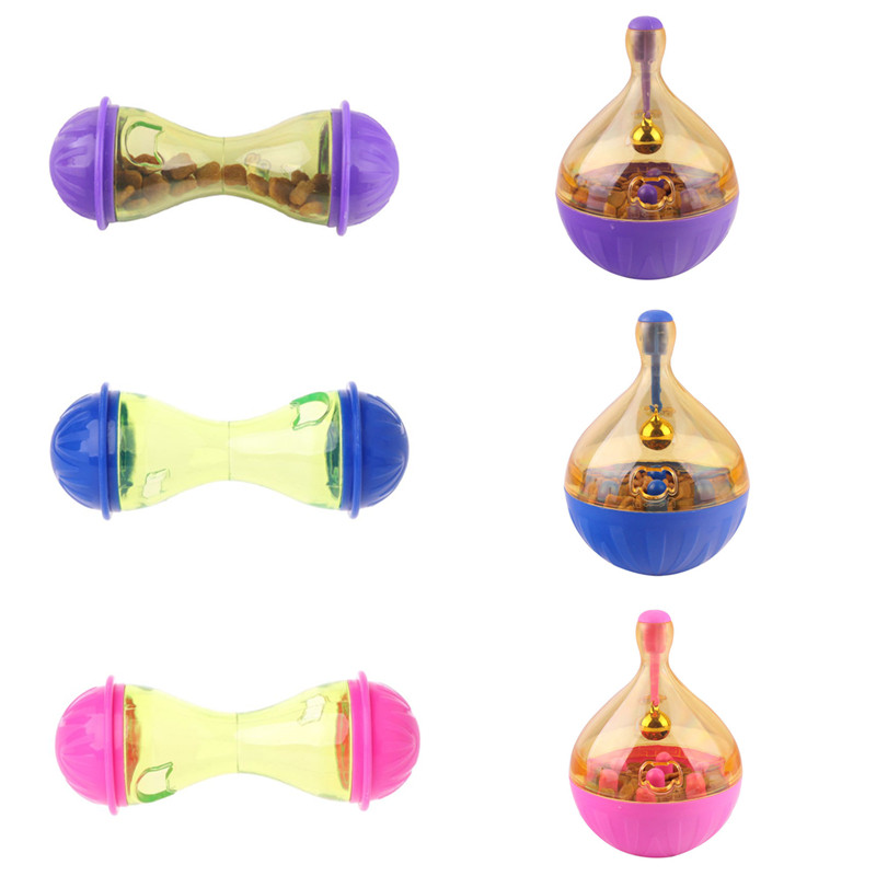 Kassitoidu söötjad Pall Interaktiivne Lõbus kauss Lemmikloomamänguasjad Tumbler Kassipoeg raputab lekkiv pall Kassitarvikud Kodukoeratoodetele