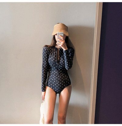 HStar 2020 naiste suvised rannarõivad, naiste ujumistrikoo, ühes tükis lillemustriga body, pikkade varrukatega bodid ujumiskostüümid