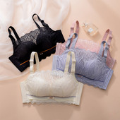 Sutien moale și confortabil din tub, respirabil, dantela sexy, fără inel de oțel, sutien pentru doamne adună lenjerie de corp anti-cădere Piept nou înfășurat