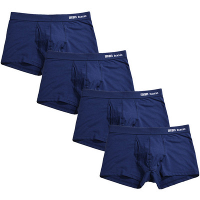 4 τμχ/Lot Ανδρικά βαμβακερά μπόξερ Εσώρουχα Σορτς Ανοιχτό Μπροστινό Ανδρικό Εσωρούχο Κοντό Αναπνέον Μπόξερ Αρχική Σώβρακο Ανδρικά Εσώρουχα