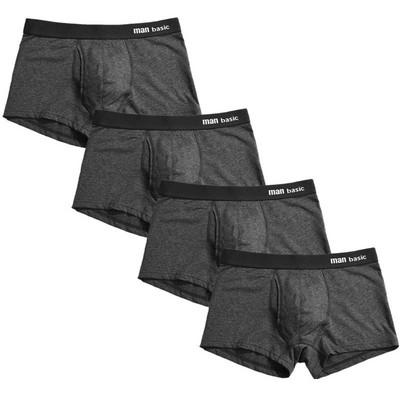 4 τμχ/Lot Ανδρικά βαμβακερά μπόξερ Εσώρουχα Σορτς Ανοιχτό Μπροστινό Ανδρικό Εσωρούχο Κοντό Αναπνέον Μπόξερ Αρχική Σώβρακο Ανδρικά Εσώρουχα