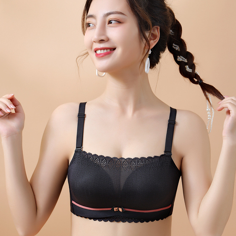 Sutien moale și subțire, fără inel de oțel, sexy, respirabil, confortabil, lenjerie de corp, vara 2022, top cu tub, înveliș pentru piept adunat.