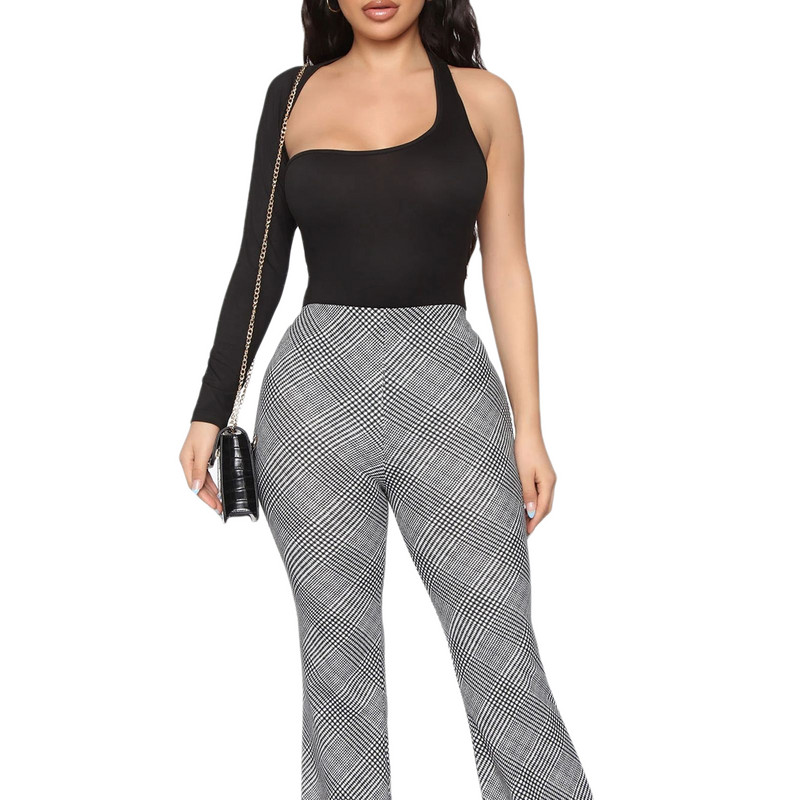 Γυναικείες ρόμπες Σέξι φορμάκι με έναν ώμο Μόδα μονόχρωμο halter Ανώπλατη ολόσωμη φόρμα ψηλής μέσης Σχέδιο ασυμμετρίας