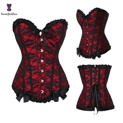 Seksikad naiste steampunk-riided, gooti, suures suuruses korsetid, nööritud, kondiga, rinnakorviga, vöökohalt räige kehakuju korsett S-6XL