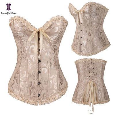 Seksikad naiste steampunk-riided, gooti, suures suuruses korsetid, nööritud, kondiga, rinnakorviga, vöökohalt räige kehakuju korsett S-6XL