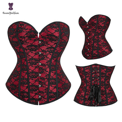 Seksikad naiste steampunk-riided, gooti, suures suuruses korsetid, nööritud, kondiga, rinnakorviga, vöökohalt räige kehakuju korsett S-6XL