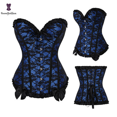 Seksikad naiste steampunk-riided, gooti, suures suuruses korsetid, nööritud, kondiga, rinnakorviga, vöökohalt räige kehakuju korsett S-6XL