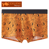 EXILIENS uue kaubamärgiga prindiga bokser meeste aluspesu puuvillane Bermuda Ropa sisustus meeste bokserid Cuecas Masculinas mees Calzoncillos L-3XL