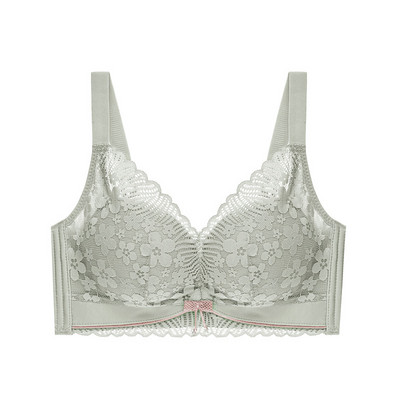 Toamnă Iarnă Fără inel de oțel Lenjerie de corp Piept mic Sutien adunat Confortabil Dantela Mediu Gros Cupă Top Lenjerie moale pentru femei