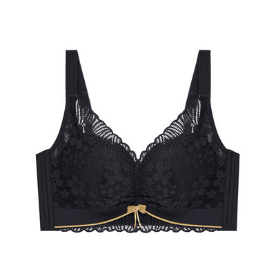 Toamnă Iarnă Fără inel de oțel Lenjerie de corp Piept mic Sutien adunat Confortabil Dantela Mediu Gros Cupă Top Lenjerie moale pentru femei