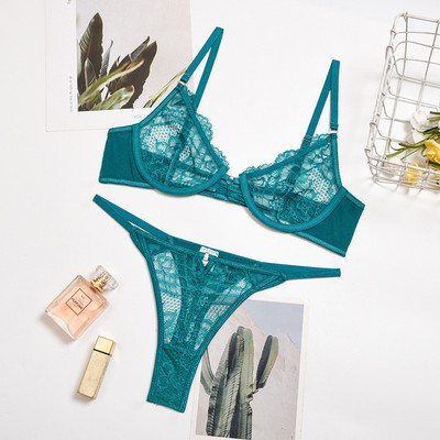 Yimunancy 2-osaline Hallow Out rinnahoidjakomplekt Naiste rinnahoidja alustraat + aluspüksid, seksikas aluspesukomplekt Naiste moodne pesukomplekt