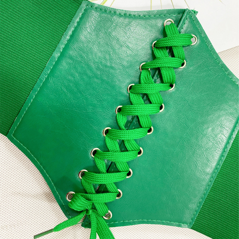 SISHION 2022 Νέα Μόδα Πράσινο Γυναικείο Κορσέ Γυναικείο Κορσέ VB0001 Φαρδύ ελαστικό δέρμα PU Steampunk γοτθικά ρούχα Γυναικείο κορσέ