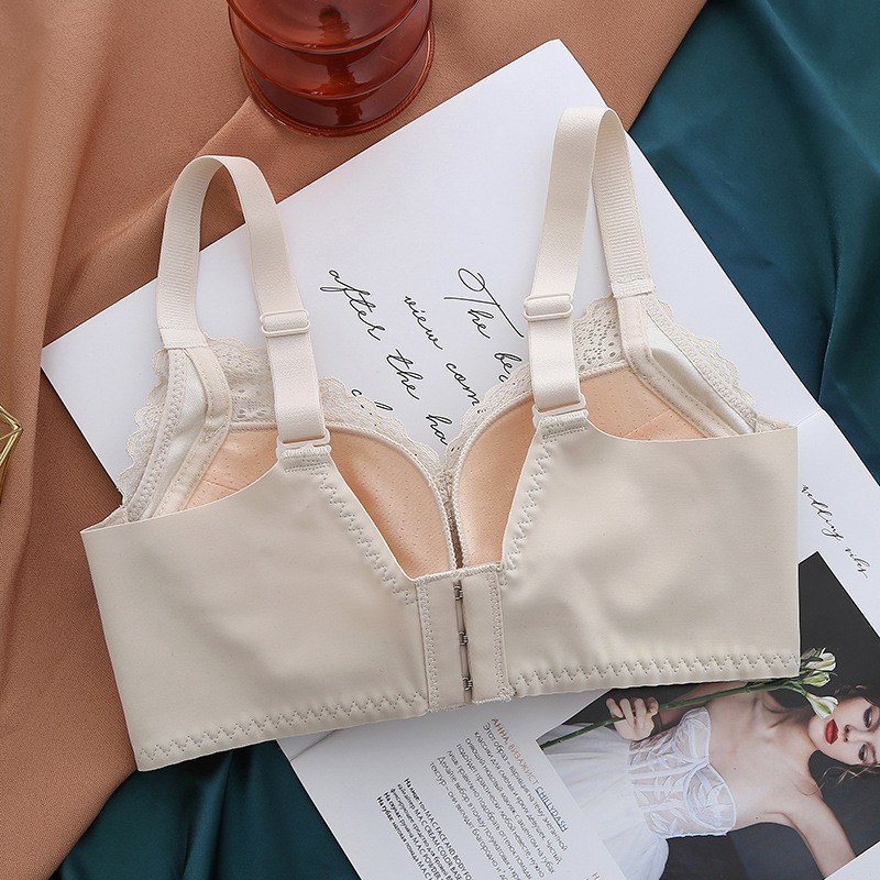 Sutien pentru dama nou, simplu, natural, sexy, fără inel de oțel, lenjerie de corp din dantelă subțire, susținere de sus, susținere a tubului, sâni înfășurați anti-lăsare