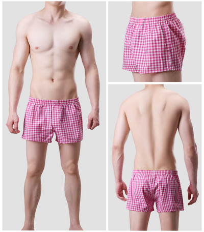 12 Χρώμα βαμβακερό ανδρικό παντελόνι με βέλος καρό χώμα casual μπόξερ εσώρουχα Ανδρικά σορτς για το σπίτι Breathable Sleepwear