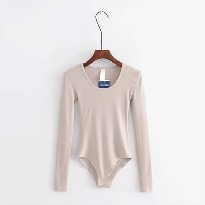 4 culori tricouri de bază elastice cu mânecă lungă sexy body femei tricotat bodycon skinny cămașă solidă barcel toamna playsuit body costum