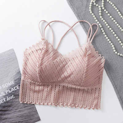 Σουτιέν χωρίς ραφές Γυναικεία Σταυρός λουράκι Ομορφιά Πίσω Κορυφή Εσώρουχα Sexy Pad Push Up Σουτιέν Γυναικεία ασύρματη αναπνέουσα Bralette бюстгальтер