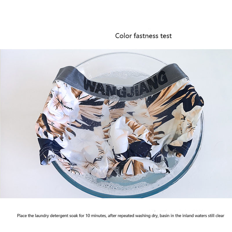 Boxer din mătase de gheață pentru bărbați Boxer cu grafică imprimat Wangjiang Husă de lenjerie intima sexy Chiloți subțiri de vară fără cusături pentru bărbați M-XXL WJ