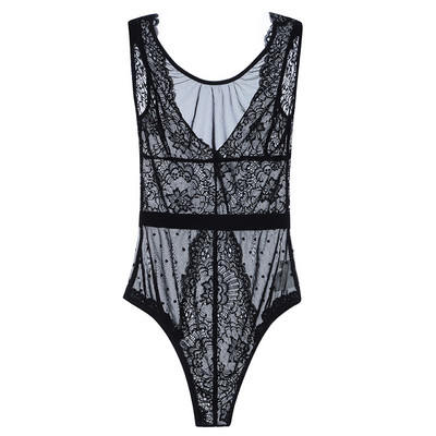 Melns New Arrival V veida kakla izgriezums bez piedurknēm mežģīnes, seksīgi sieviešu bodiji vasaras bikini