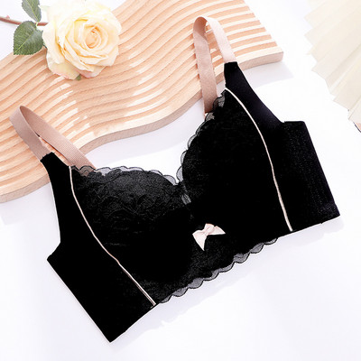 Sutiene pentru femei Sutien cu dantelă solubilă în apă, culori contrastante, fără cusături, sutien cu push up, fără sârmă