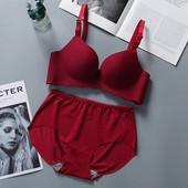 Lenjerie neagră de înaltă calitate Set sutien Push Up pentru femei Sutien gros Sutiene în V adânc Seturi de lenjerie Chiloți sexy Cupa BC