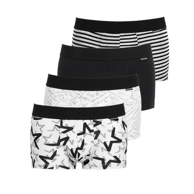 Pink Heroes 4 τεμάχια/παρτίδα Ανδρικά Εσώρουχα Μπόξερ Κινούμενα σχέδια Εκτυπωμένα βαμβακερά ανδρικά εσώρουχα μπόξερ Σέξι μάρκας Comfort σώβρακα μποξερ σορτς